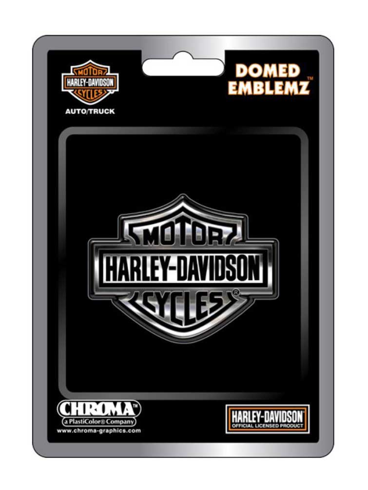 Harley-Davidson Domed Chrome Bar & Shield Emblemz Decal CG5514 - Wisconsin Harley-Davidson