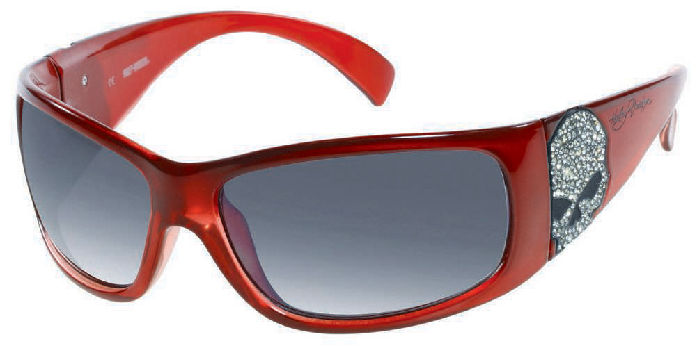 Harley-Davidson® Women's Sun Bling Willie G. Skull Red Sunglasses
