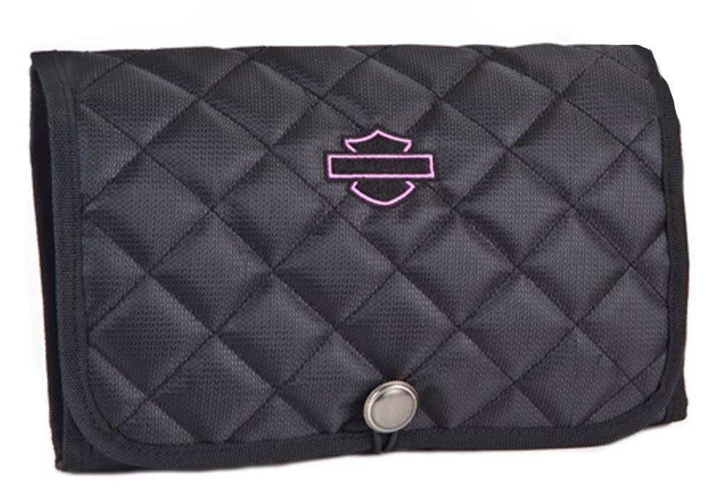 Harley-Davidson Womens Getaway Collection Travel Tri-fold Toiletry Kit Bag 99814 - Wisconsin Harley-Davidson