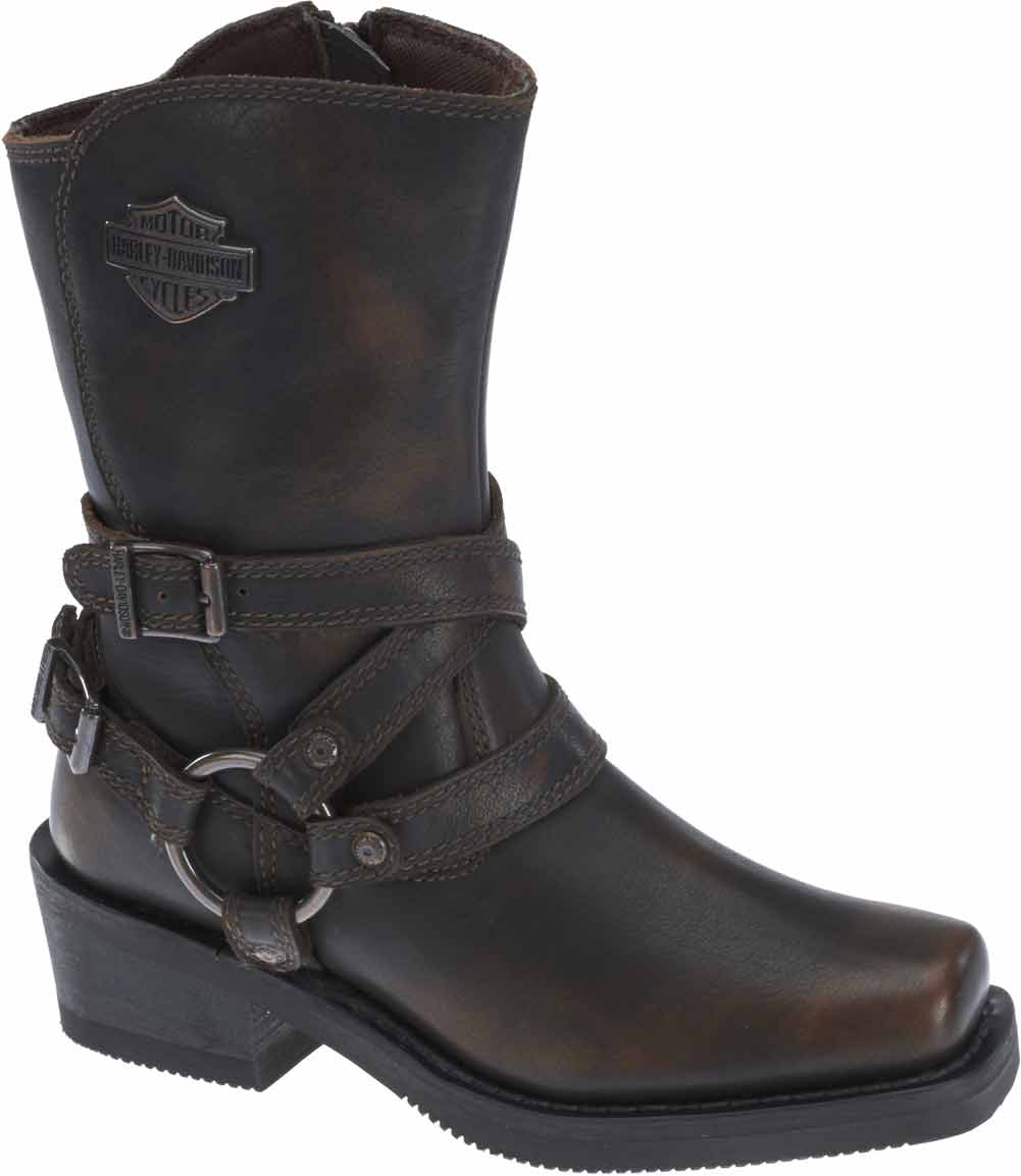 Harley-Davidson Women's Ingleside 8.5-Inch Motorcycle Boots D87092 (Brown, 5) - Wisconsin Harley-Davidson