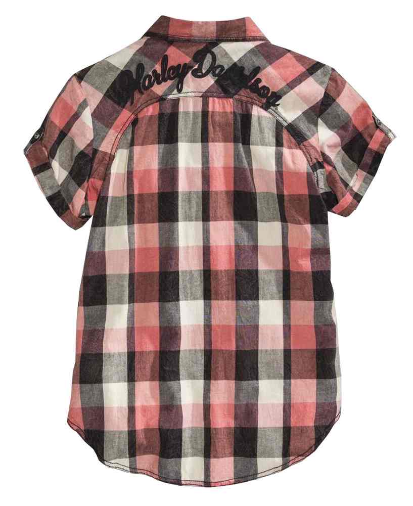 Harley-Davidson Free Shipping - Harley-Davidson Women's Embroidered Short Sleeve Plaid Woven Shirt 96250-16VW - Free Shipping on many products plus Orders Over $99