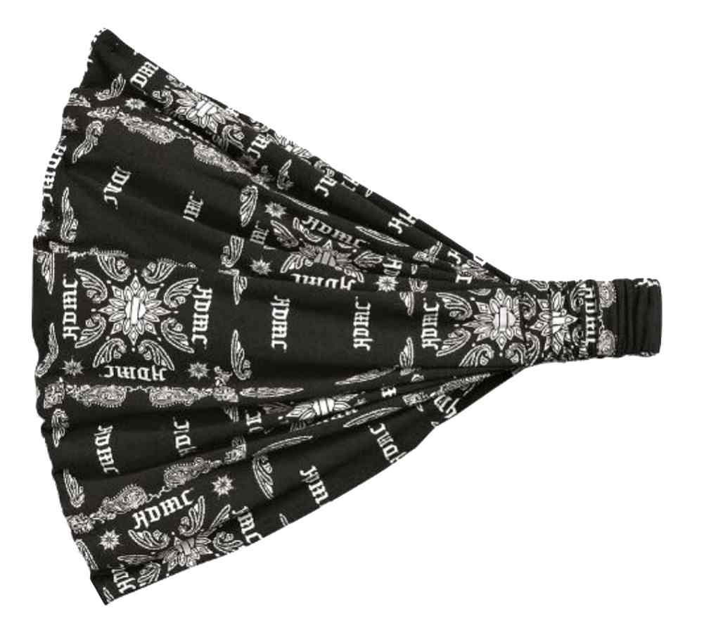 HarleyDavidson® Women's Bandana Print Headwrap, Black & White 97881