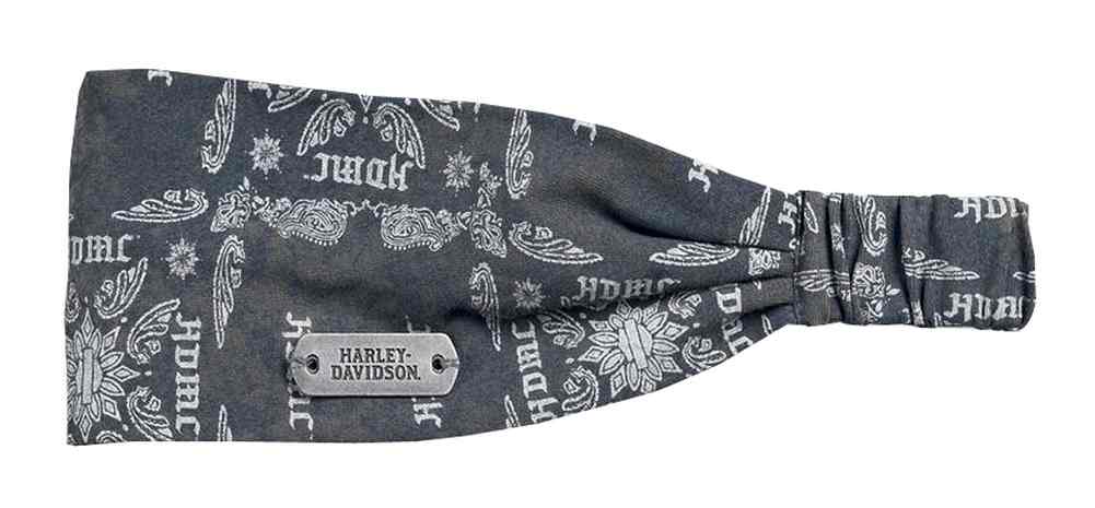 Harley-Davidson Women's Allover Printed Bandana Scrunchie Headwrap 97871-16VW - Wisconsin Harley-Davidson