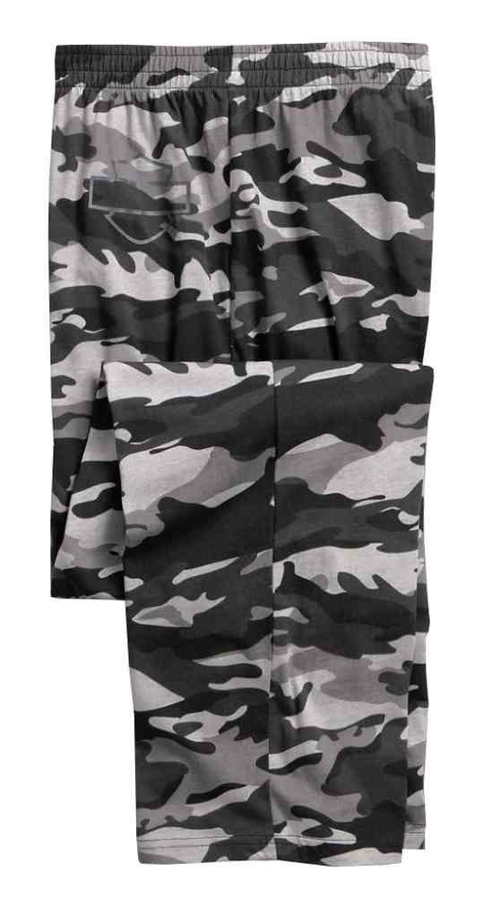Harley-Davidson Men's Allover Printed Camo Lounge Pants, Black 97745-16VM - Wisconsin Harley-Davidson