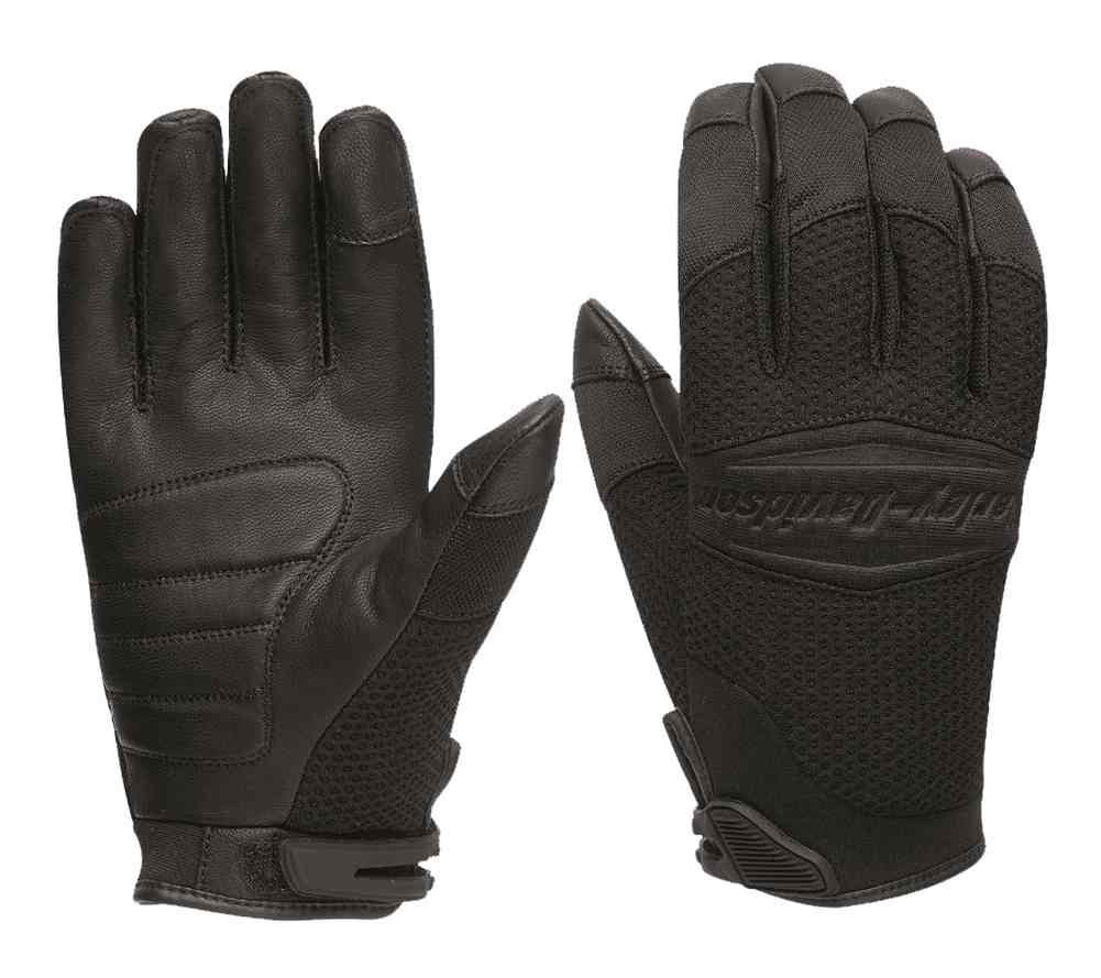 Harley-Davidson Men's Auxiliary Mesh Full-Finger Gloves, Black 97355-16VM - Wisconsin Harley-Davidson