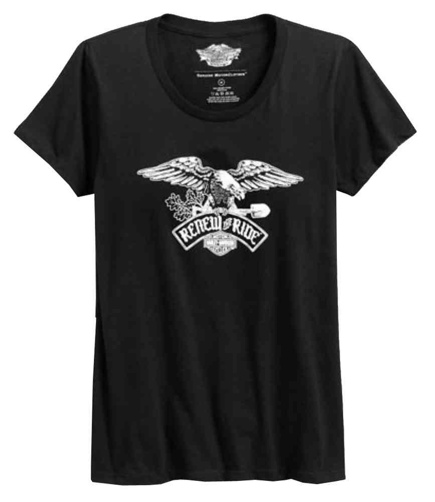 Harley-Davidson Women's Renew The Ride Crew-Neck T-Shirt, Black 96397-16VW - Wisconsin Harley-Davidson
