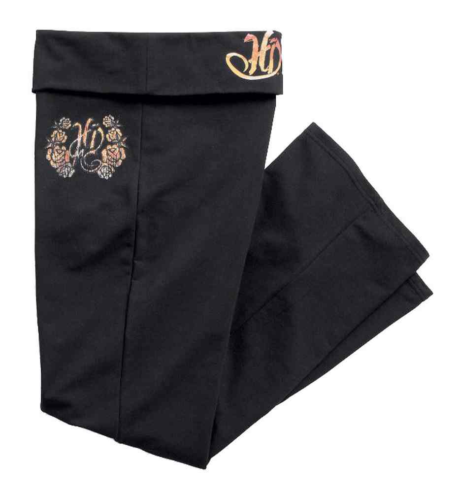 Harley-Davidson Women's Glitter Printed Cotton Sleep Pants, Black 97891-16VW - Wisconsin Harley-Davidson