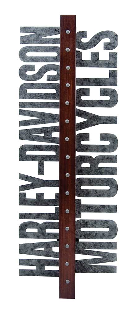 Harley-Davidson Laser Cut Metal Motorcycle Wooden Wine Rack, Brown HDL-18565 - Wisconsin Harley-Davidson