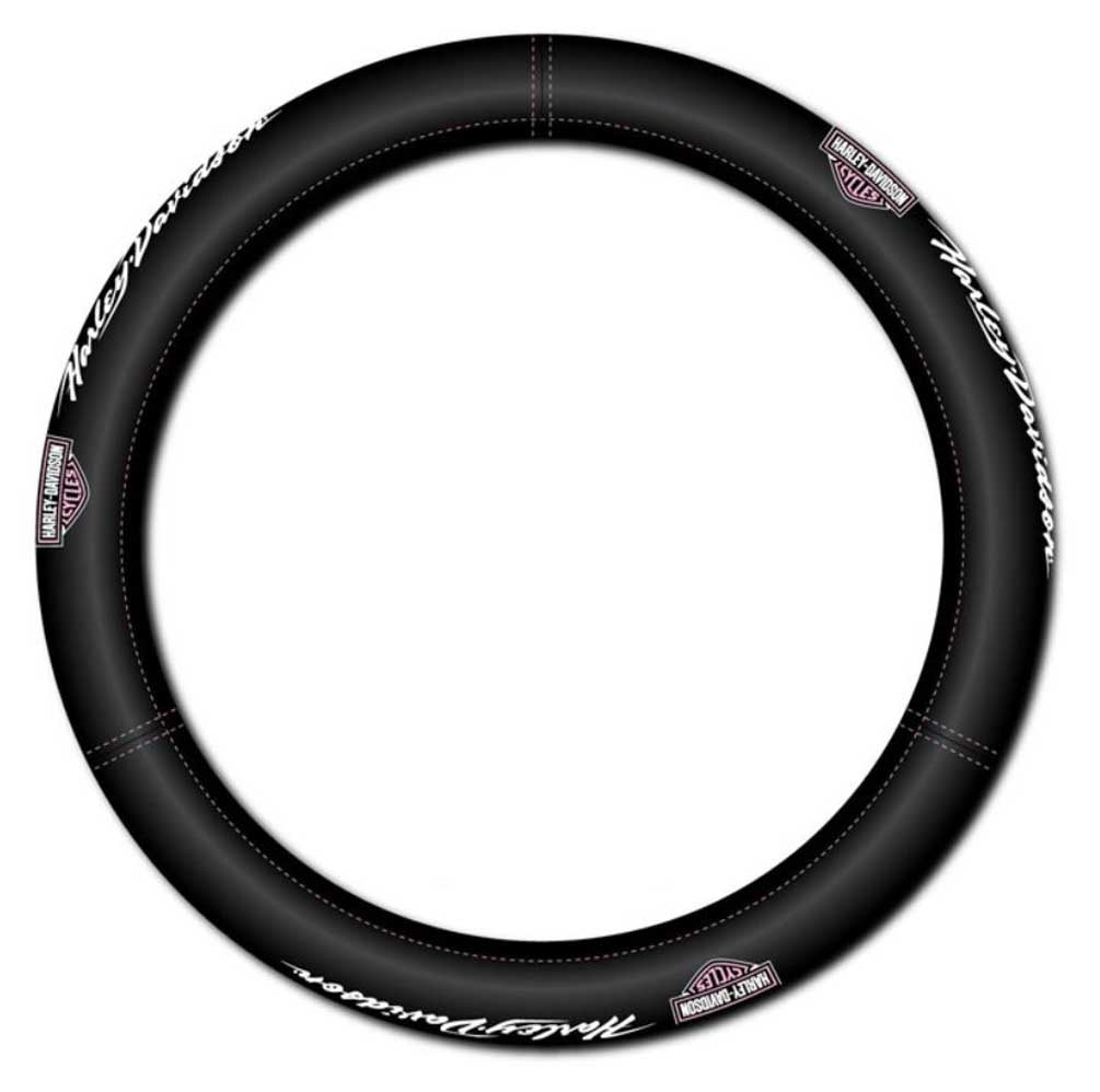 Harley-Davidson Speed Grip Pink Bar & Shield Steering Wheel Cover, Black 6716 - Wisconsin Harley-Davidson