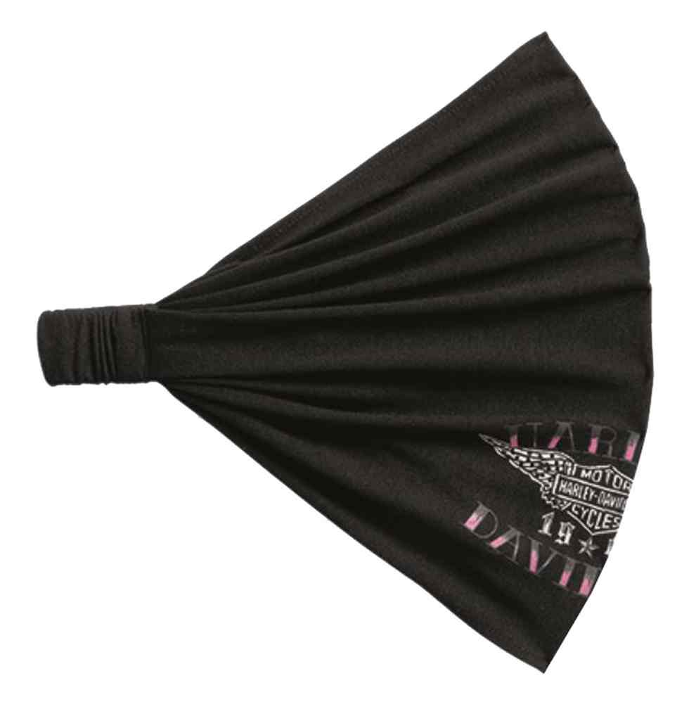 Harley-Davidson Women's Winged Bar & Shield Star Knit Headwrap, Black 97760-16VW - Wisconsin Harley-Davidson