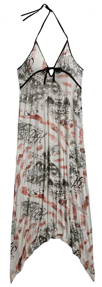 Harley-Davidson Women's Allover Custom Print Halter Maxi Dress 96307-16VW - Wisconsin Harley-Davidson