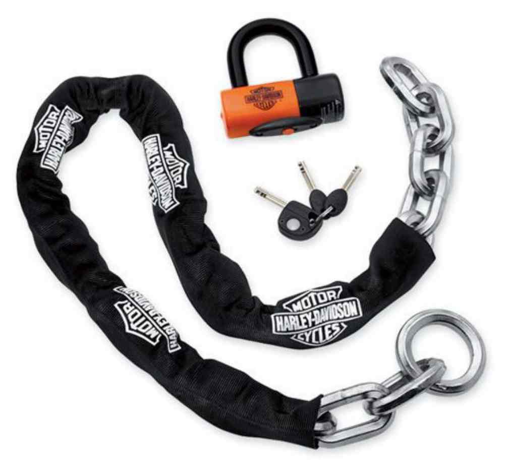 Harley-Davidson チェーンロック 鍵付き Harley-Davidson® Loop Chain and Lock Kit, 4.25 ft. Length 94869-10
