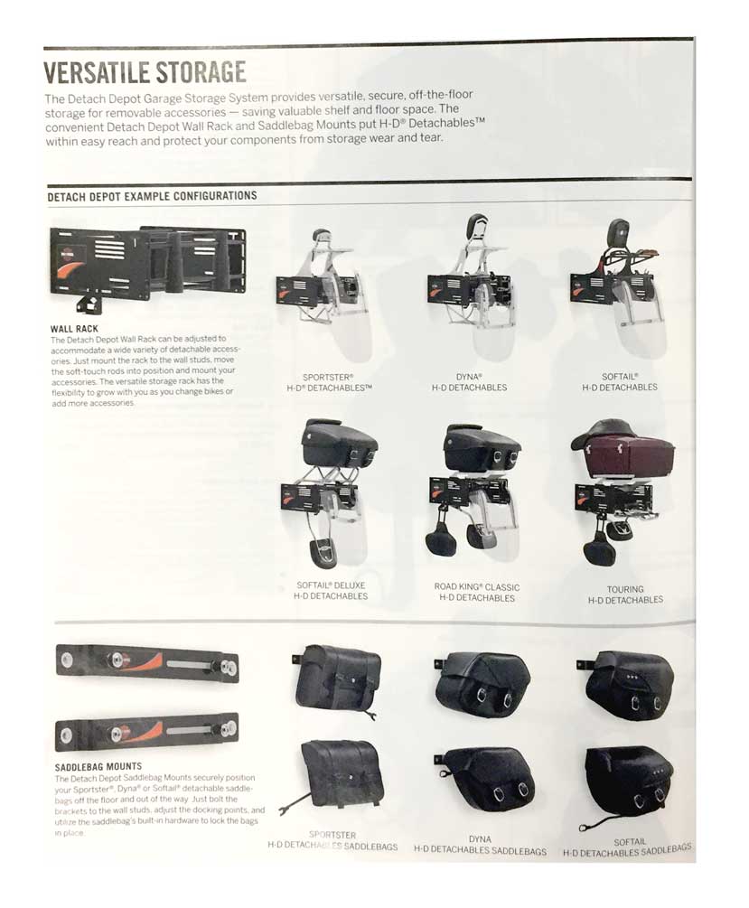 Harley-Davidson Detach Depot Rider Backrest Mount, For Touring Models 93100016 - Largest Selection of Harley-Davidson Products