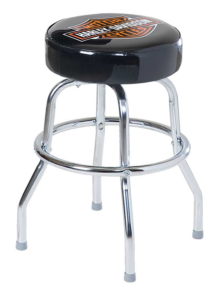 HarleyDavidson® Bar & Shield 24 inch Premium Quality Bar Stool, Black