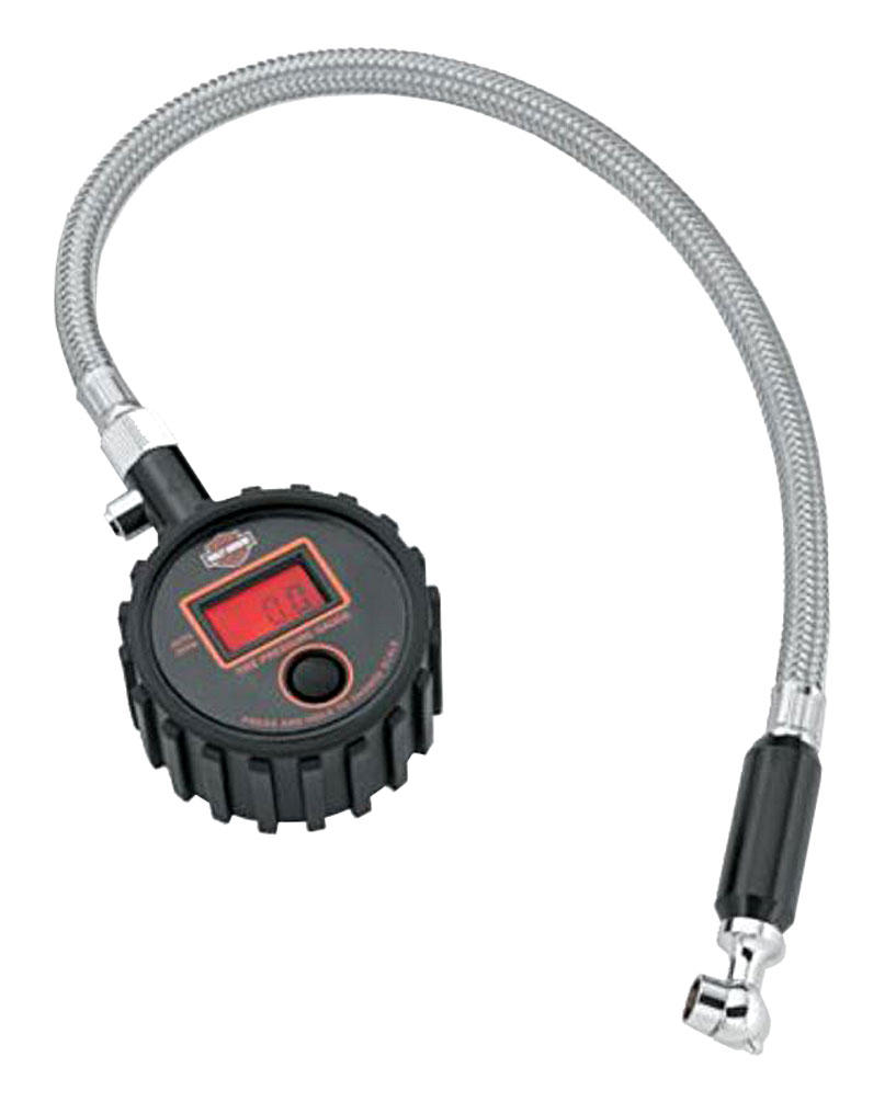 Harley-Davidson Motorcycle Digital Tire Pressure Gauge w/ 12 in Line 75158-10 - Wisconsin Harley-Davidson