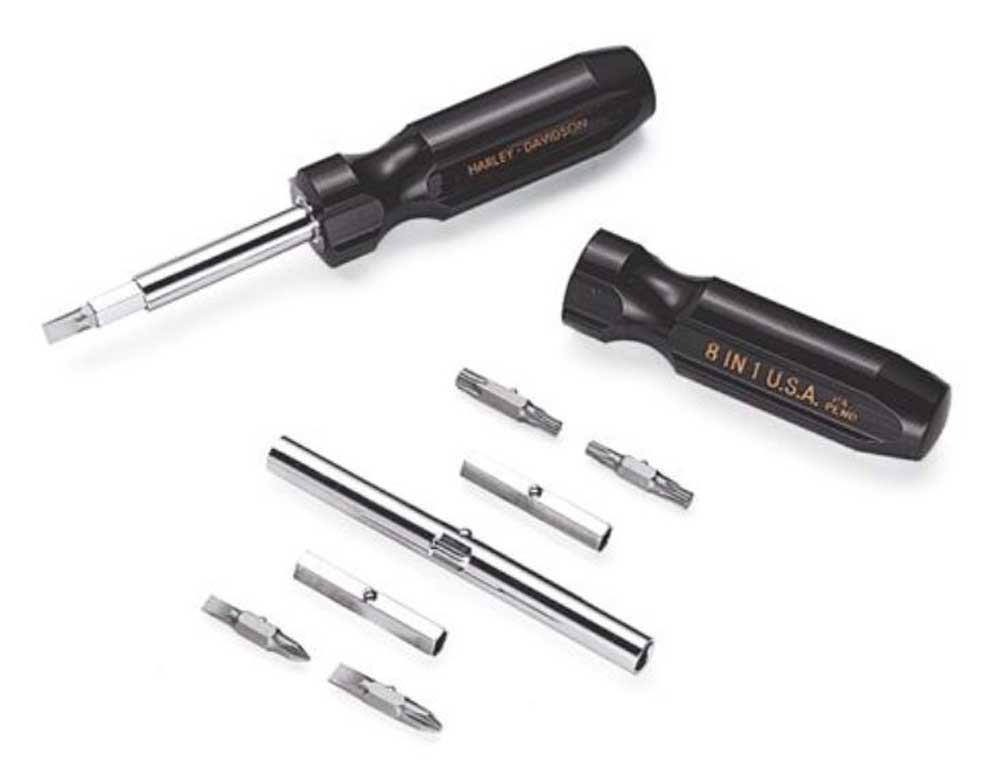 Harley-Davidson Snap-On 8-in-1 Screwdriver Conveniently Stores Fittings 94669-00 - Wisconsin Harley-Davidson
