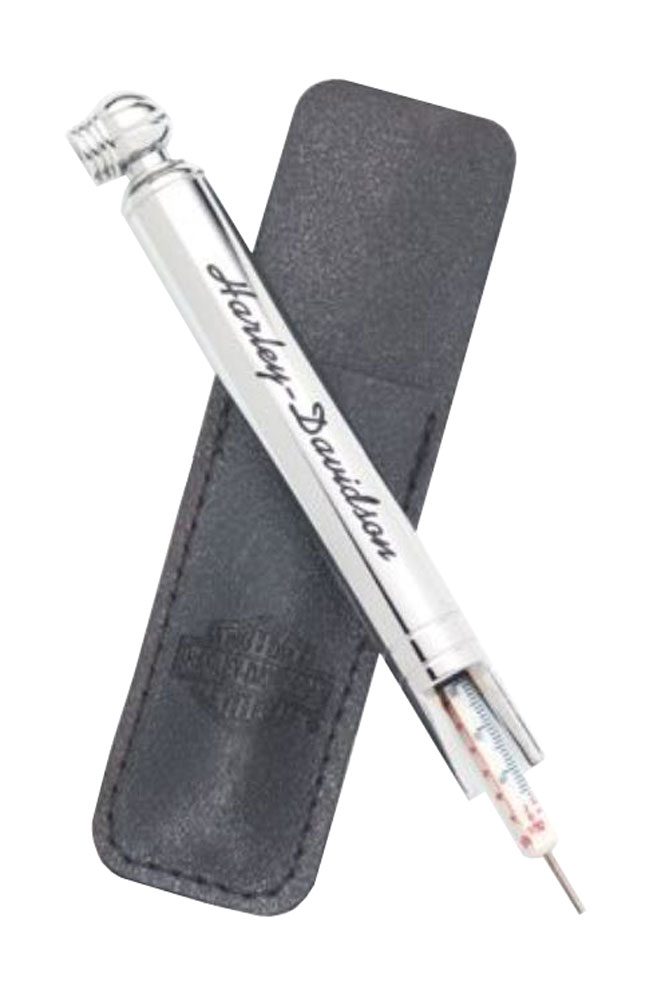 Harley-Davidson Motorcycle Tire Gauge & Tread Depth Indicator w/ Pouch 75110-98B - Wisconsin Harley-Davidson