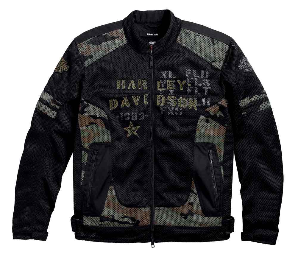 HarleyDavidson® Men's Midville Functional Mesh Riding Jacket, Camo
