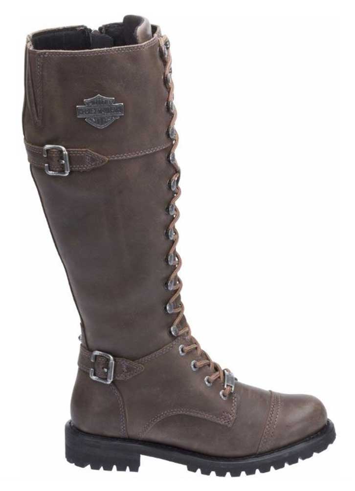 Harley-Davidson Women's Beechwood 15-Inch Motorcycle Boots D83858 (Stone, 5) - Wisconsin Harley-Davidson