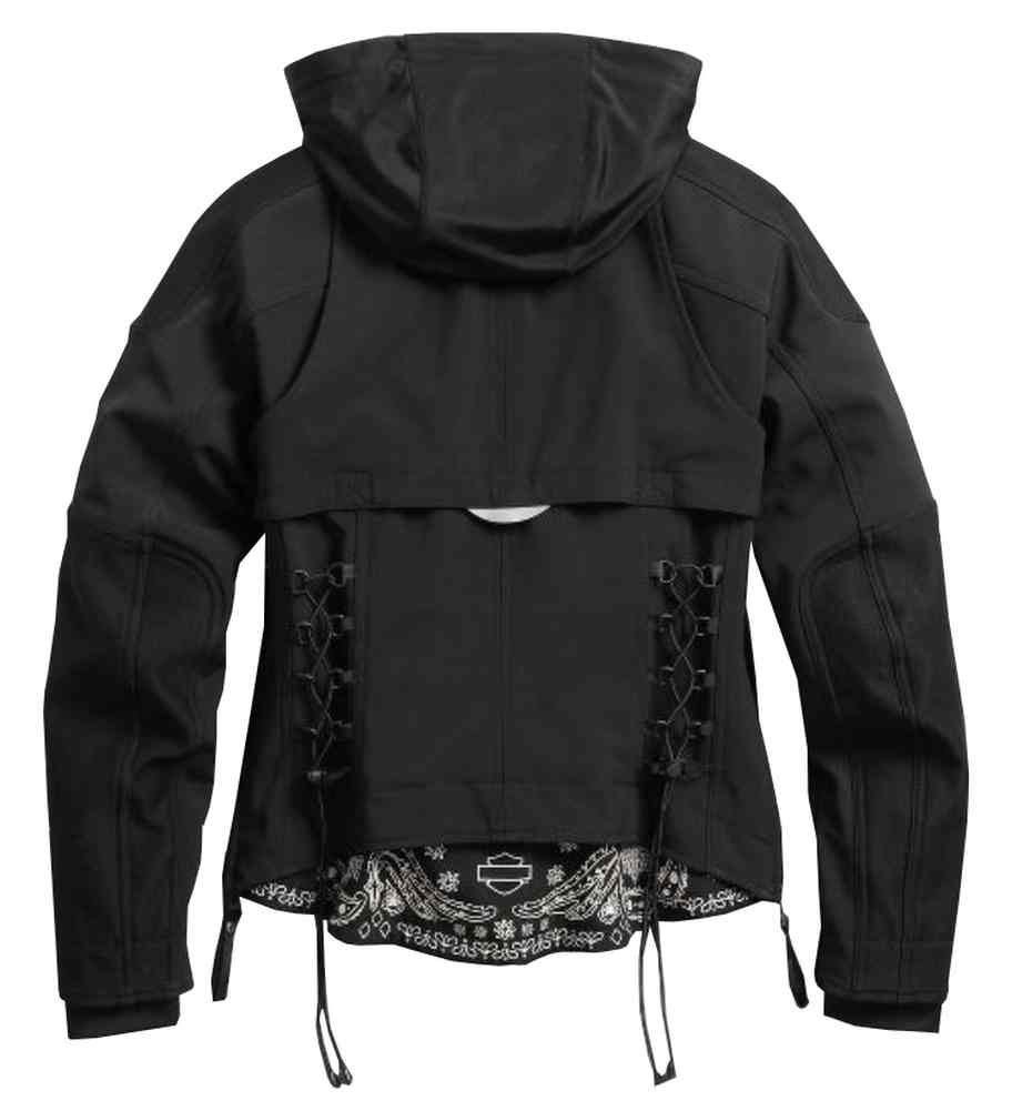 ジャケット・アウター Harley-Davidson Black right jacket Harley-Davidson® Women's Scroll Skull 3-IN-1 Leather Jacket