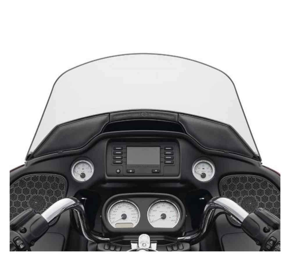 3-Pocket Windshield Fairing Pouch For Harley Touring Electra Glide (1996-2013) – Black PU Leather