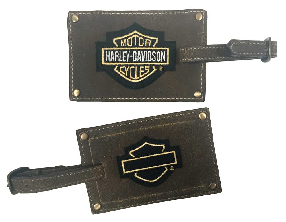 Harley-Davidson Free Shipping - Harley-Davidson Bar & Shield Belted Luggage Tags, Brown Leather 99301-BROWN - Free Shipping on many products plus Orders Over $99