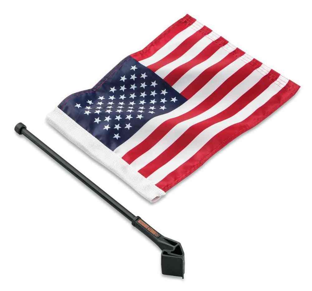 Harley-Davidson Tour-Pak Mount American Flag Kit, High-Quality Nylon 61400206 - Wisconsin Harley-Davidson