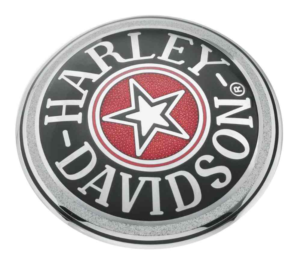 Harley-Davidson Cloisonne Fuel Cap Medallion, Adhesive Backing 99537-96 - Wisconsin Harley-Davidson