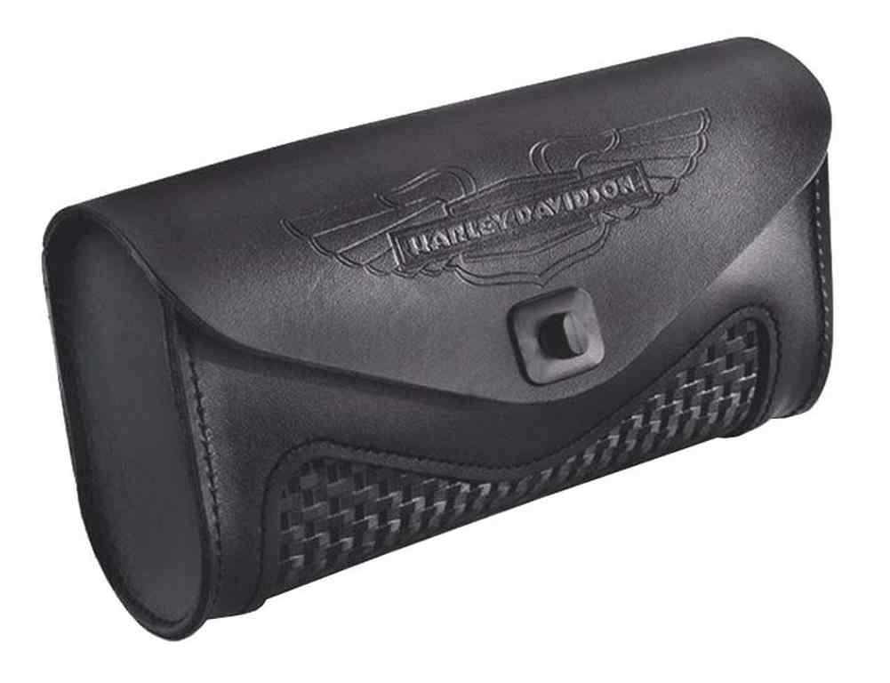 Harley-Davidson Leather Windshield Bag, Fits King-Size Windshields 57207-05A - Wisconsin Harley-Davidson