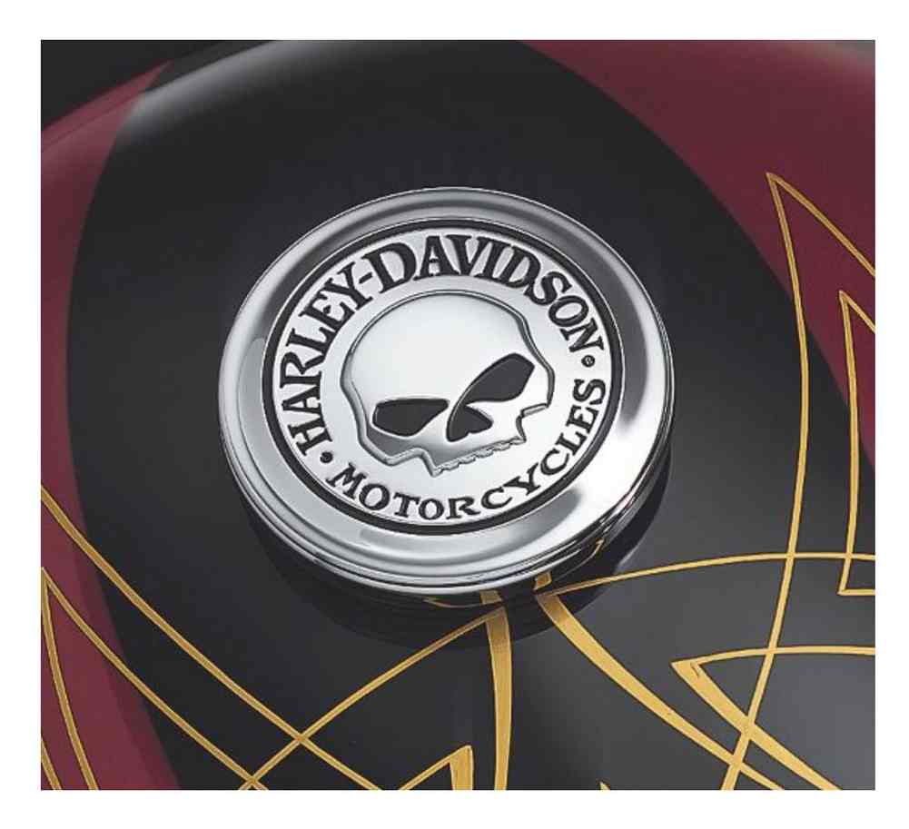 Harley-Davidson® Willie G Skull Fuel Cap Medallion, Adhesive