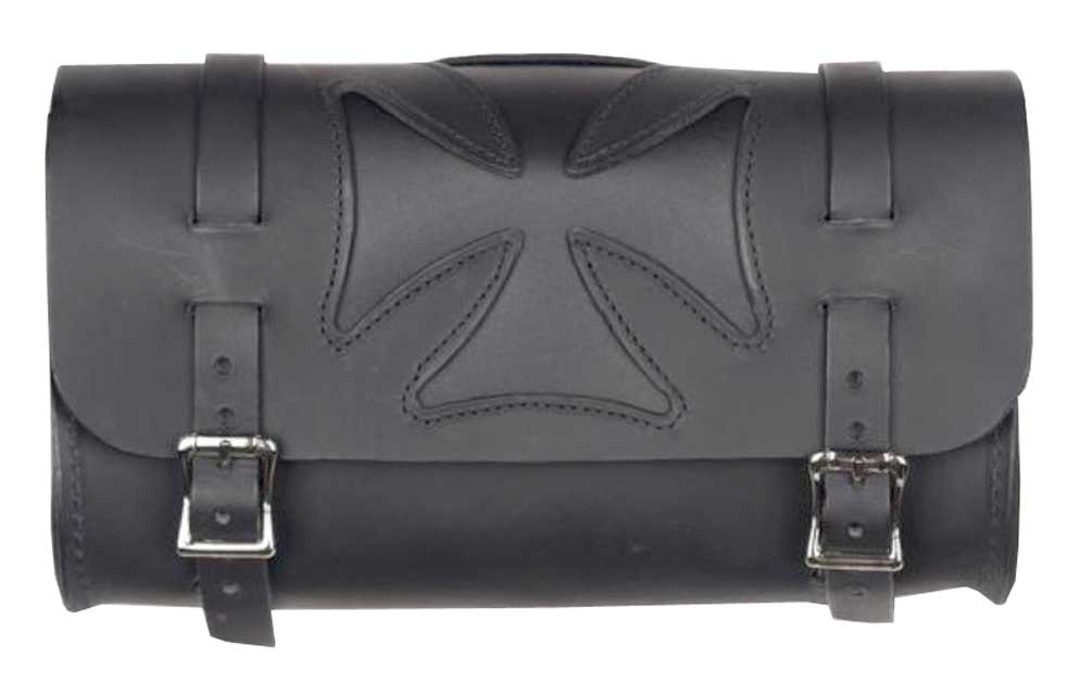 Mascorro Iron Cross Small Tool Biker Style Pouch Bag, Genuine Leather BO40-ICB - Wisconsin Harley-Davidson