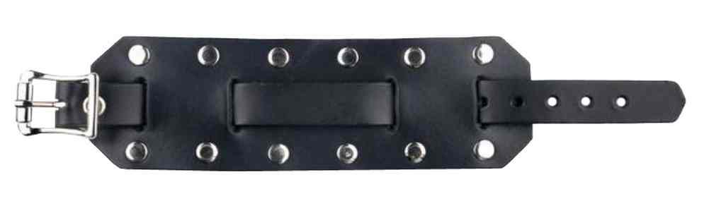 Harley-Davidson Free Shipping - Genuine Leather Men's Studded Leather Watchband, Adjustable Fit, Black LW-2R - Free Shipping on many products plus Orders Over $99