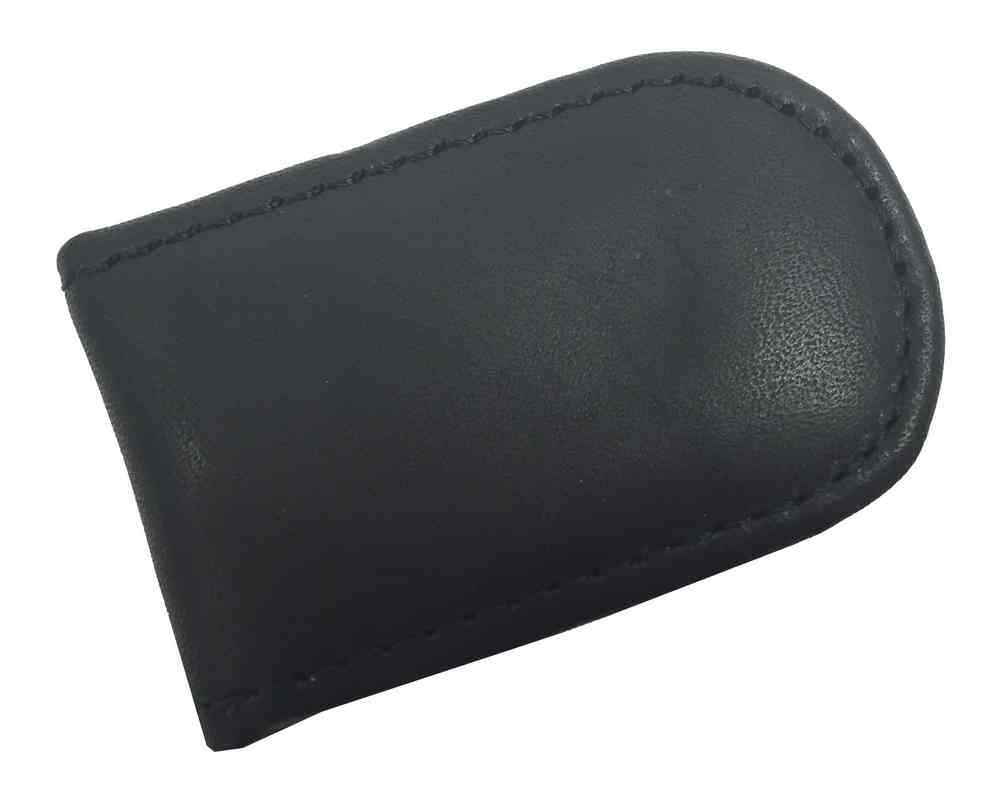Genuine Leather Men's Leather Magnetic Money Clip, Black Biker Leather MC-23 - Wisconsin Harley-Davidson