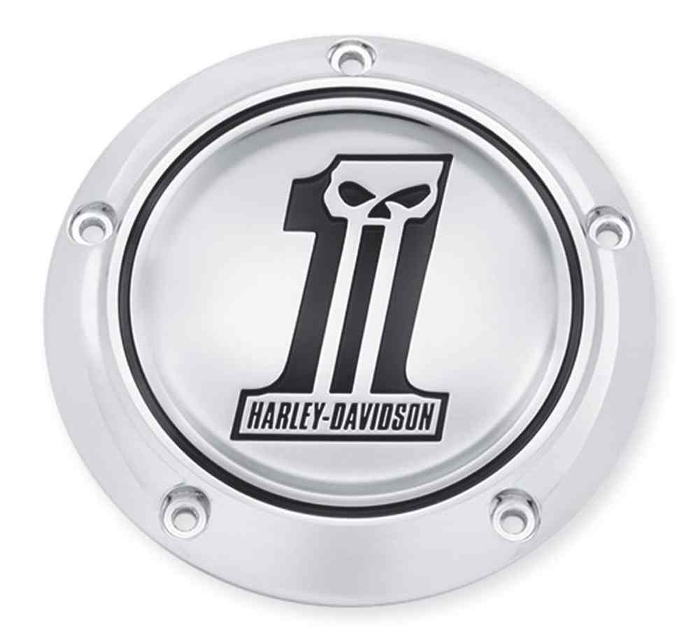 Harley-Davidson Number One Skull Derby Cover, Dyna, Softail & Etc. 25331-10 - Wisconsin Harley-Davidson