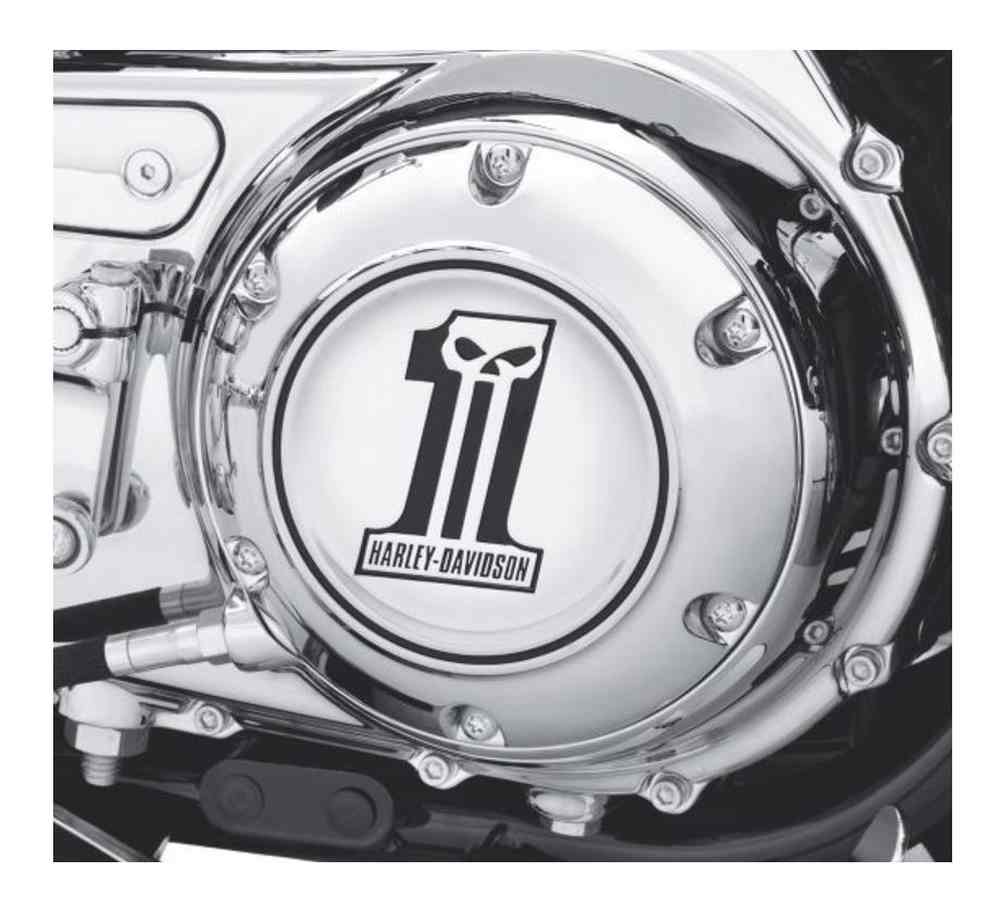 Harley-Davidson® Number One Skull Aluminum Derby Cover, Fits XL Models  25333-10 - Wisconsin Harley-Davidson