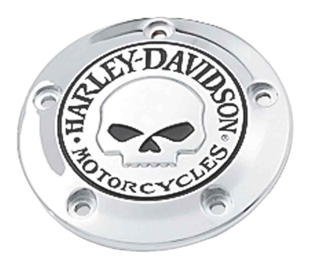 Harley-Davidson Willie G Skull Timer Cover, Fits Twin-Cam Models 32975-04A - Wisconsin Harley-Davidson