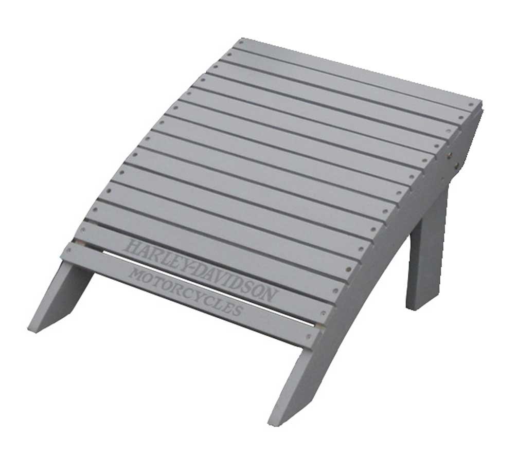 Harley-Davidson Willie G Skull Adirondack Chair & Footrest Set, Gray HDL-10070 - No Hassle Returns at Wisconsin Harley