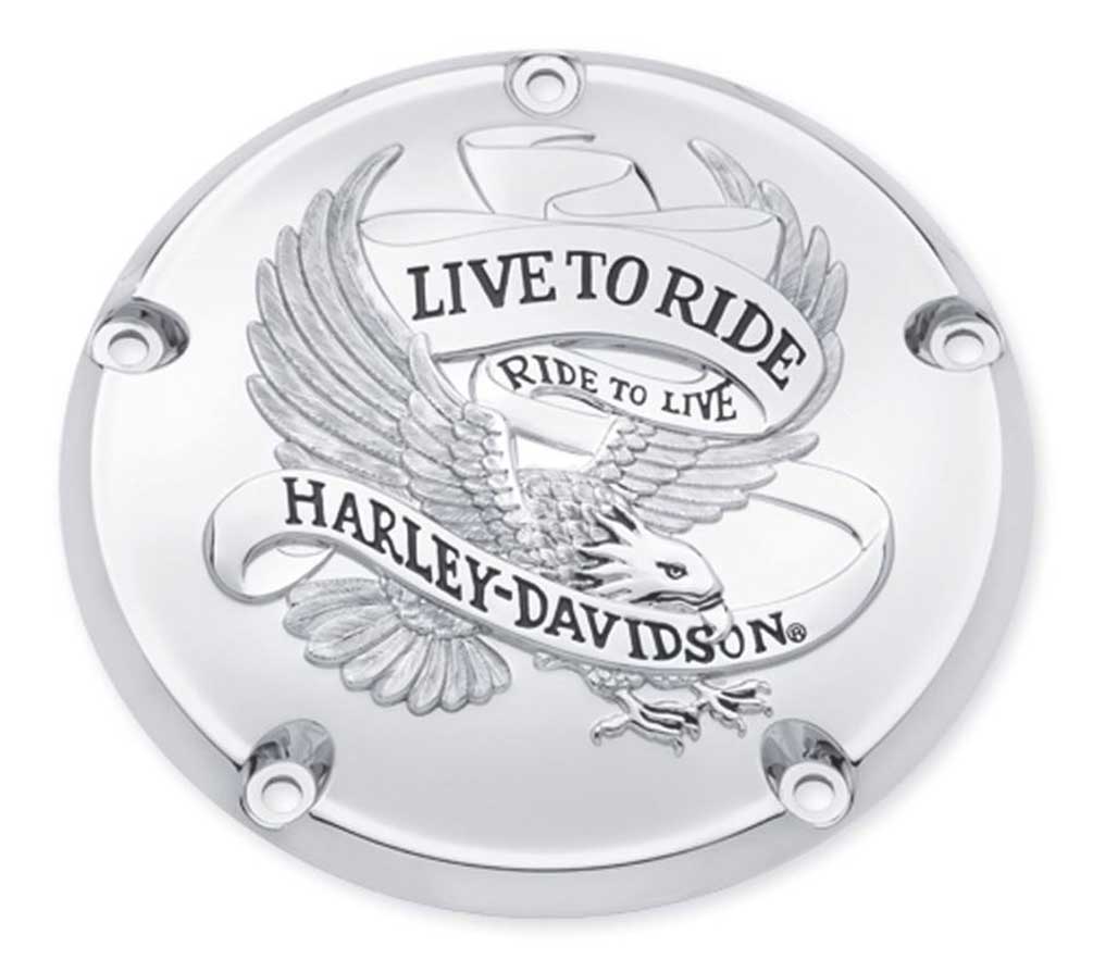 Harley-Davidson Live to Ride Derby Cover, Fits Dyna, Softail & Etc. 25372-02A - Wisconsin Harley-Davidson