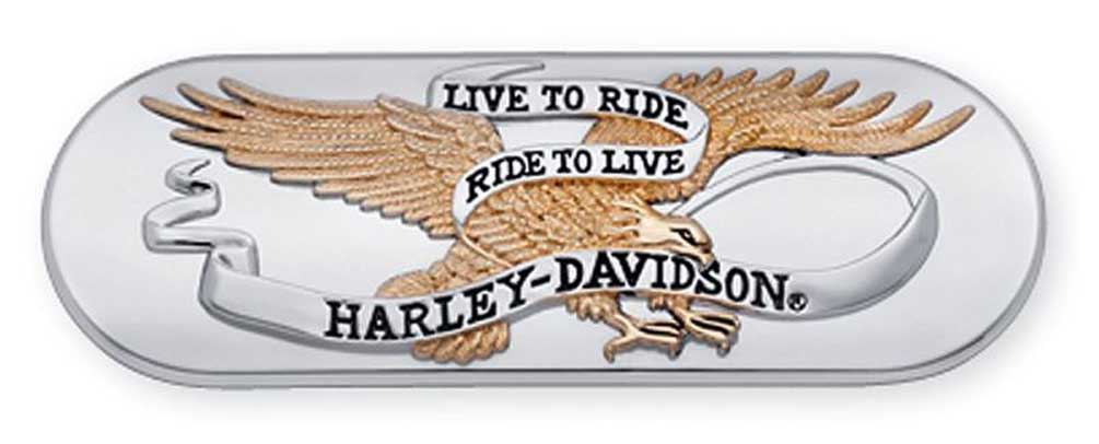 Harley-Davidson Live to Ride Gold & Chrome Transmission End Cover Trim 61400025 - Wisconsin Harley-Davidson