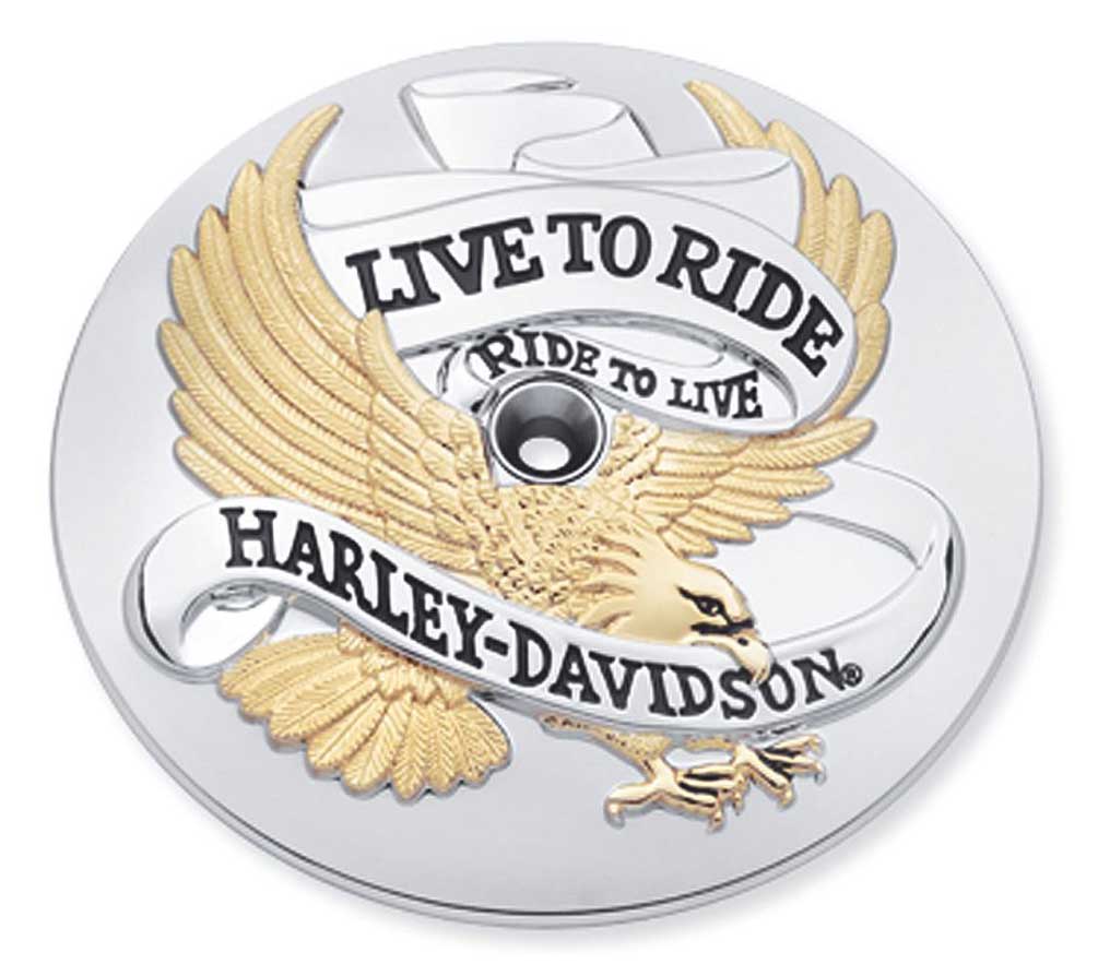 Harley-Davidson® Live to Ride Gold Air Cleaner Trim,Evolution 1340