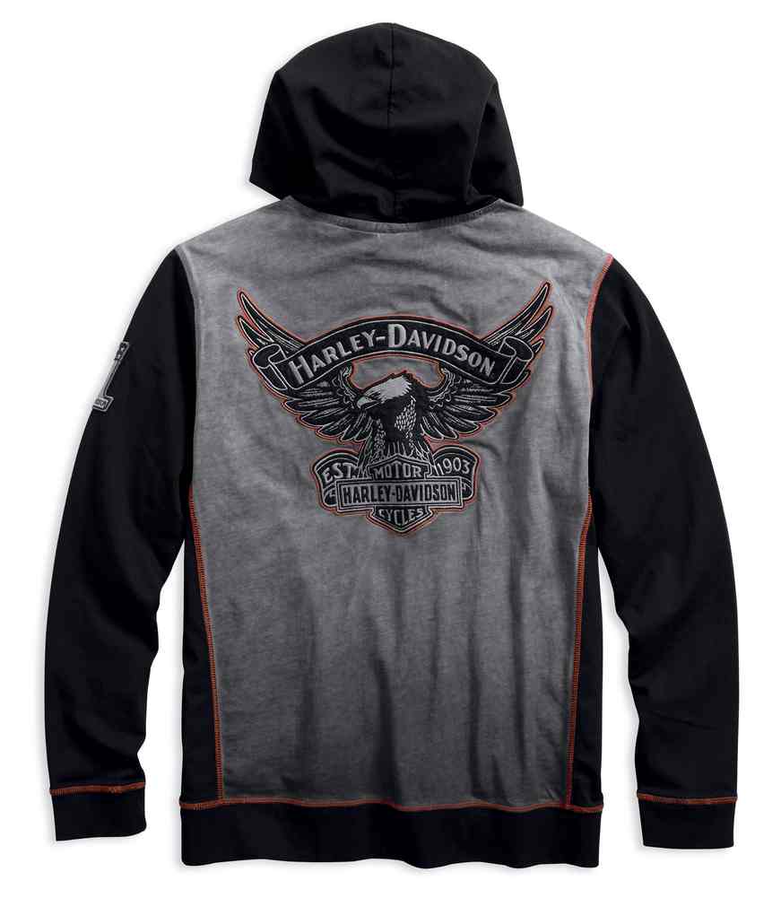 Harley-Davidson Free Shipping - Harley-Davidson Men's Iron Block Distressed Pullover Hoodie, Black 99001-17VM - Free Shipping on many products plus Orders Over $99