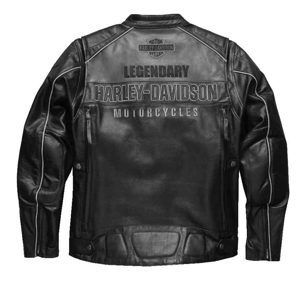 Harley-Davidson® Men's Votary Colorblocked Leather Jacket, Black