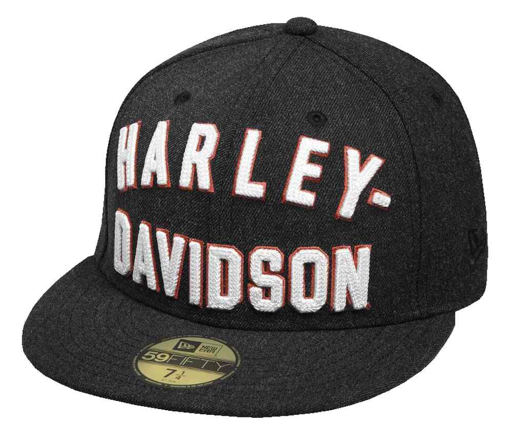 Harley-Davidson Men's Chain Stitch 59THIRTY Baseball Cap, Black 99461-17VM - Wisconsin Harley-Davidson
