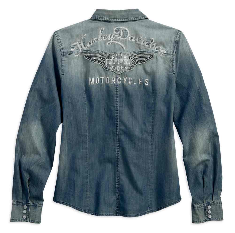 harley davidson denim shirt