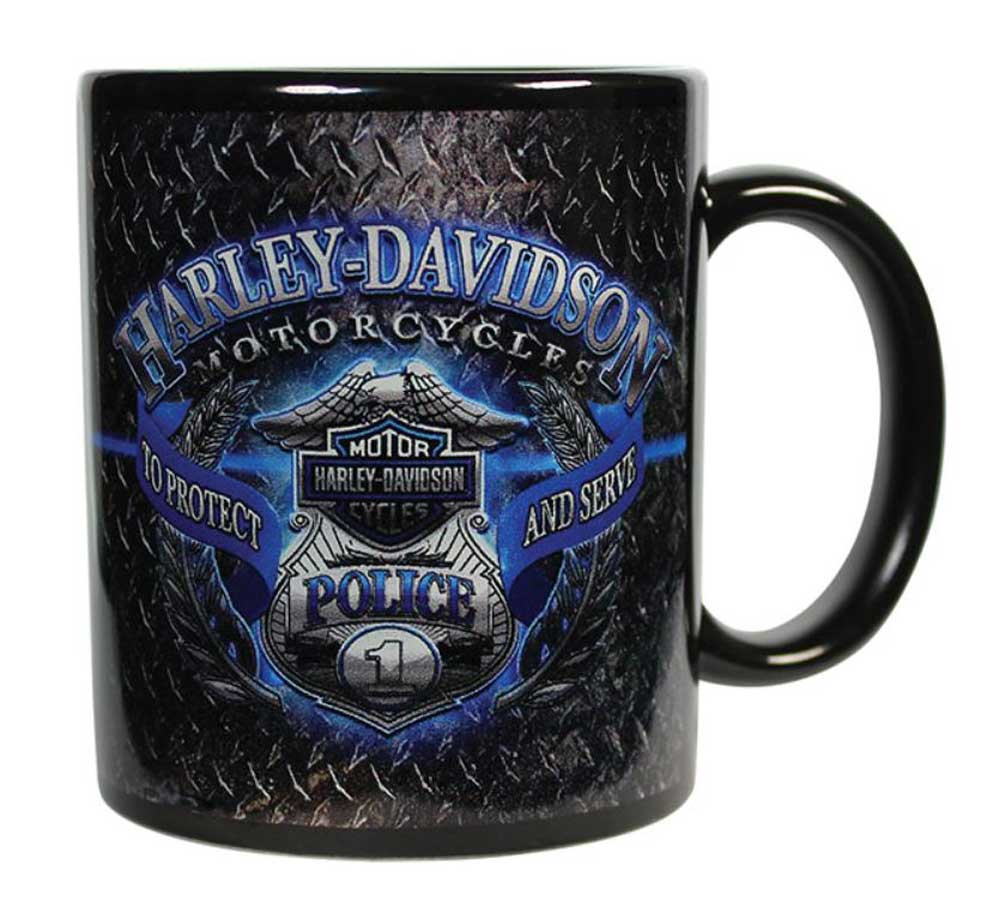 Harley-Davidson Police Original Ceramic Coffee Mug, 11 oz. Black CM126389 - Wisconsin Harley-Davidson