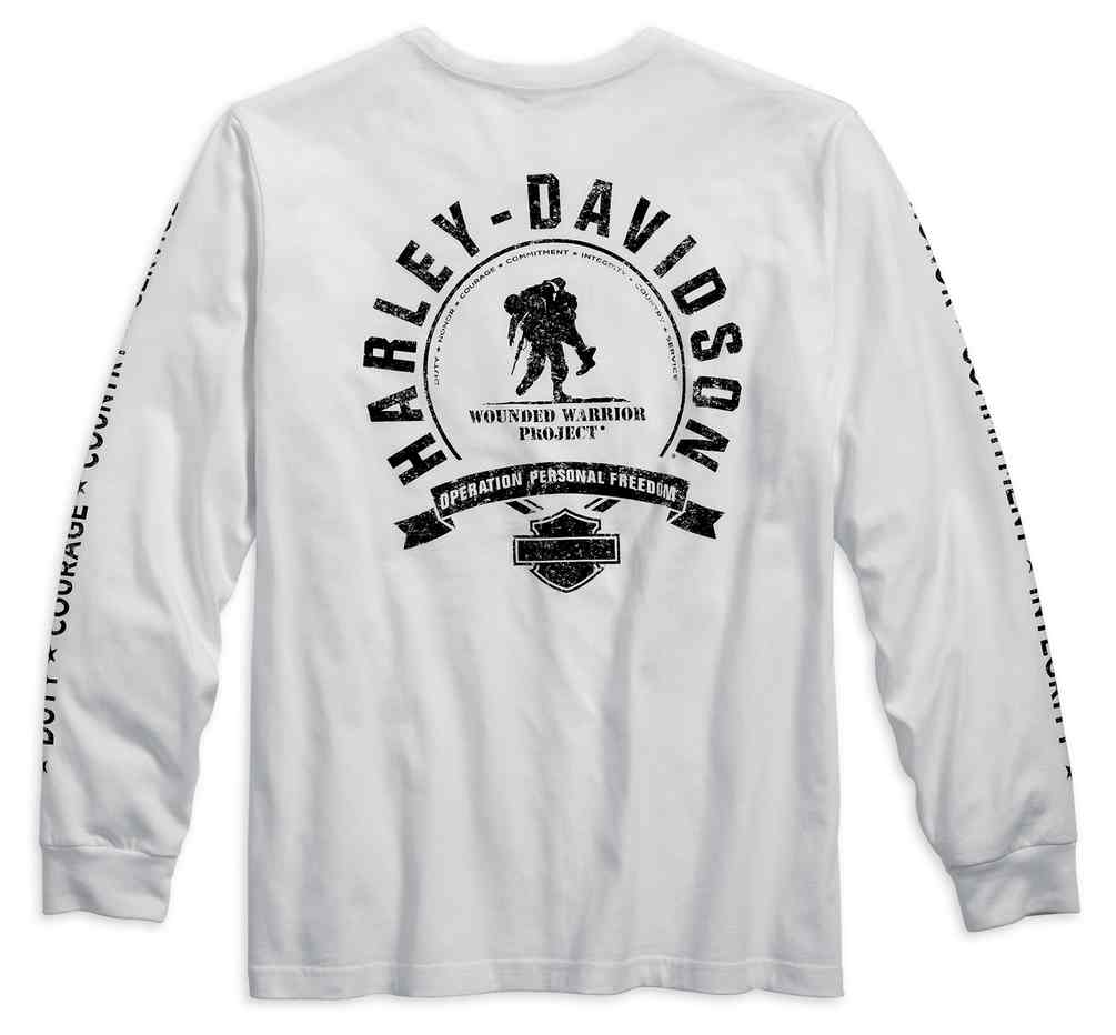 Harley-Davidson Free Shipping - Harley-Davidson Men's Wounded Warrior Project Long Sleeve Tee, White 99062-16VM - Free Shipping on many products plus Orders Over $99