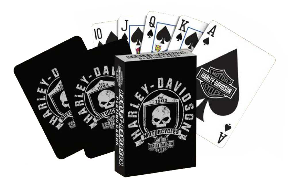 Harley-Davidson Willie G Skull & Shield Standard Size Playing Cards Deck 625 - Wisconsin Harley-Davidson