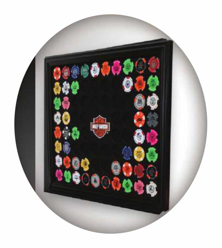 Harley-Davidson Free Shipping - Harley-Davidson Bar & Shield Chip Collector's Frame, Holds 76 Poker Chips 6976 - Free Shipping on many products plus Orders Over $99