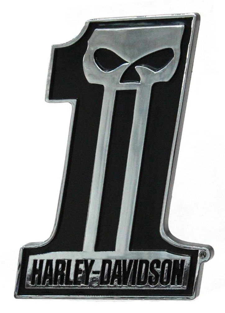 Harley-Davidson® #1 Skull Dark Custom Chrome Injection Molded