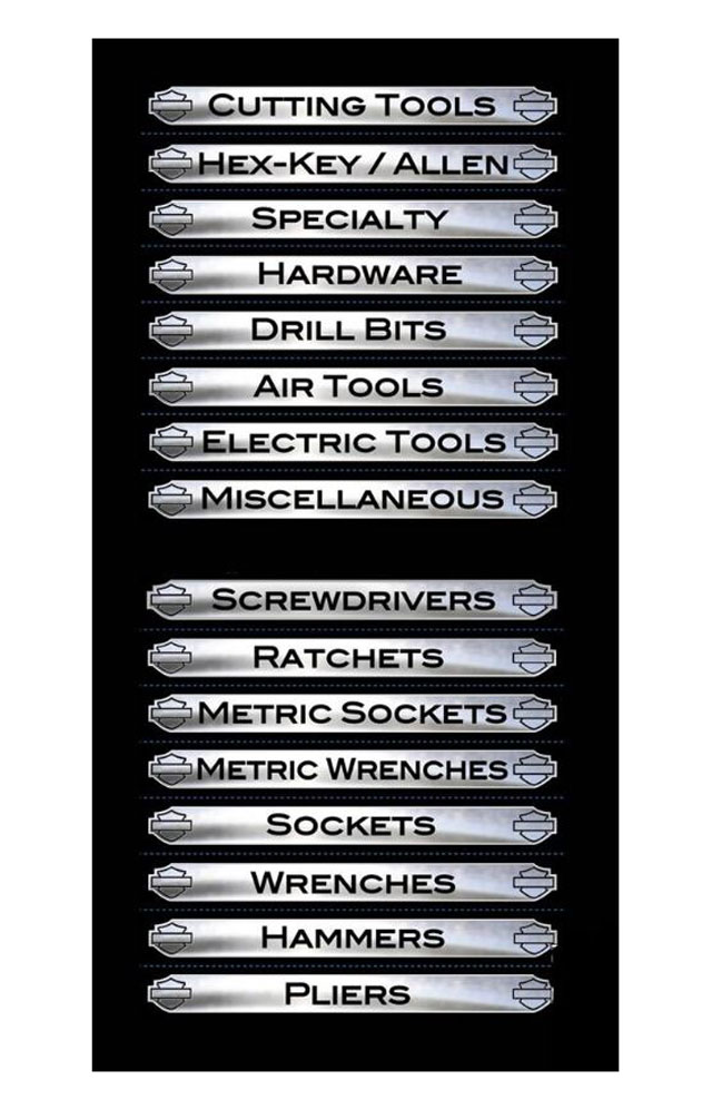 Harley Davidson Magnetix Toolbox Identification Magnets 16 Pack Cg Wisconsin Harley Davidson